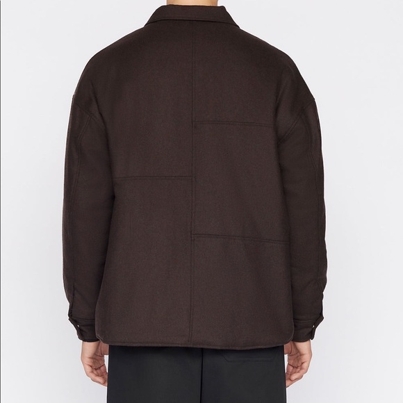 NWT FRAME Denim Men’s Warm Textured Overshirt in Brown (Size Medium) - Picture 7 of 8